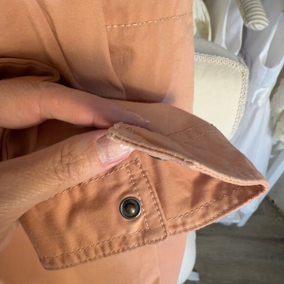 Serra Women's Size L Peach Utility Button Up Jacket w/ Drawstring Waist  #3418 - Picture 2 of 10